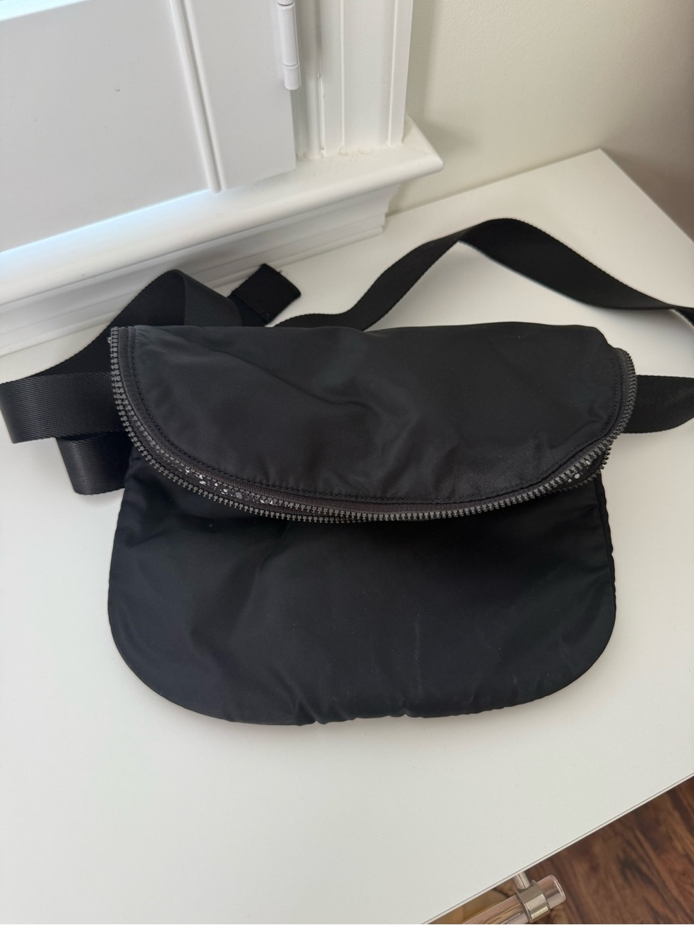 lululemon athletica Black Nylon Crossbody Belt Bag